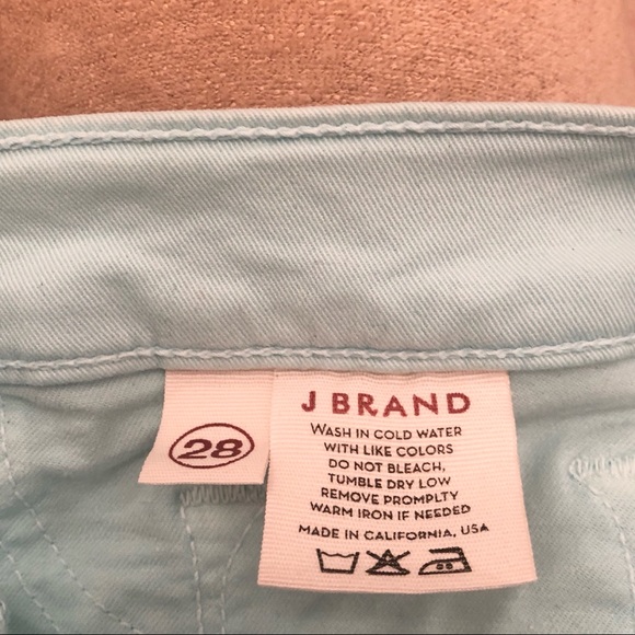 J BRAND 811 Capri Cropped Skinny Jeans Aqua Sz 28 - Picture 4 of 10